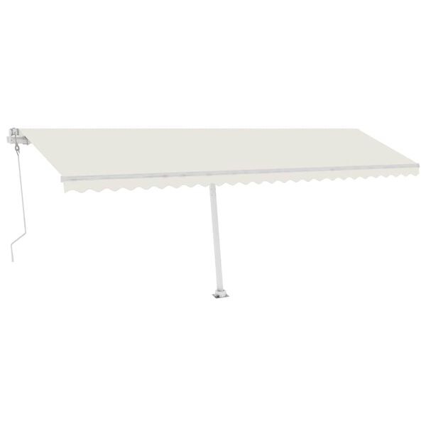 vidaXL Fristående automatisk markis 600x300 cm gräddvit