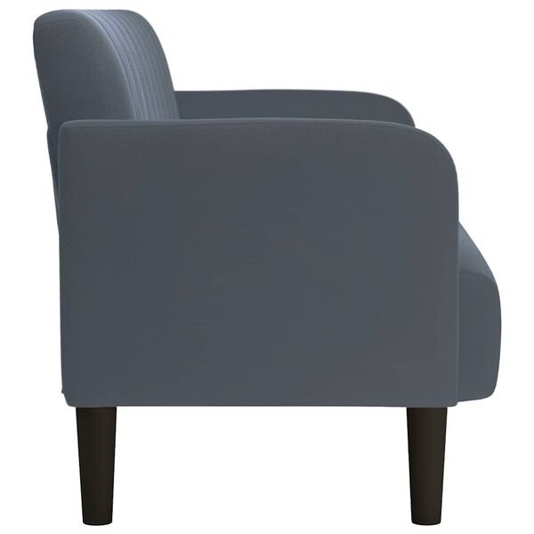 vidaXL Loveseat soffa mörkgrå 109 cm sammet