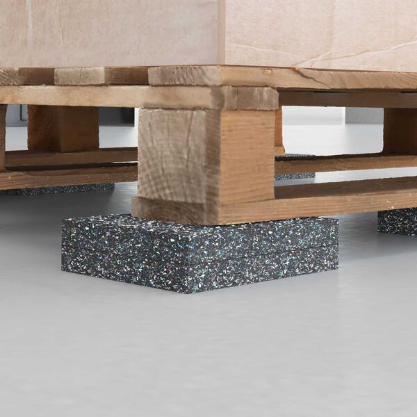 vidaXL Gummirulle Svart Gummi