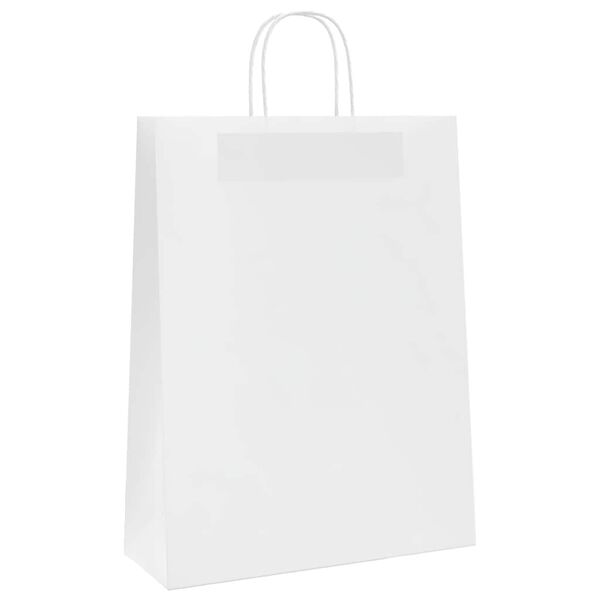 vidaXL Pappersp&aring;sar 250 st med handtag vit 32x12x42 cm