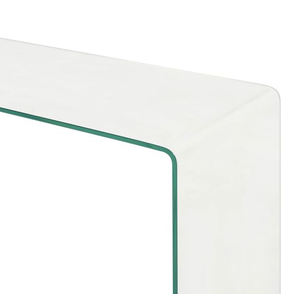 vidaXL Soffbord 2 delar 90x30x20/110x30x40 cm h&auml;rdat glas