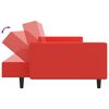 vidaXL B&auml;ddsoffa 2-sits r&ouml;d konstl&auml;der