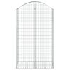 vidaXL Gabion bågformad 100x50x160/180 cm galvaniserat järn