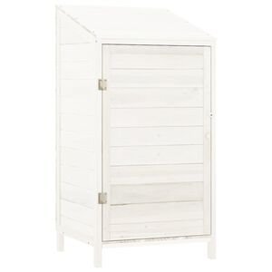 vidaXL Tr&auml;dg&aring;rdsbod vit 55x52x112 cm massivt grantr&auml;