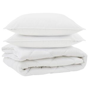 vidaXL All-s&auml;song Duvet med kudde 3 pcs Vit Mikrofiber