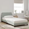 vidaXL Bed with Mattress "Dover" Light Grey 100x200 cm Velvet