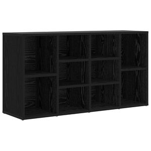 vidaXL Skob&auml;nk med hylla Svart Ek 103 x 30 x 54,5 cm Konstruerat tr&auml;