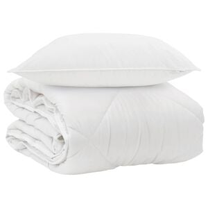 vidaXL &Aring;ret runt duvet med kudde 2 pcs Vit Mikrofiber