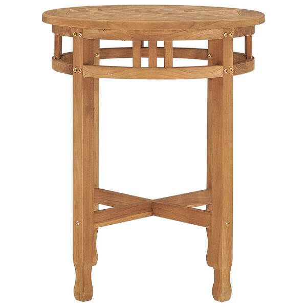 vidaXL Cafébord Ø60x60 cm massiv teak