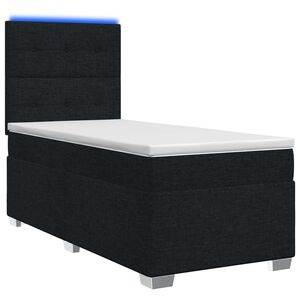vidaXL Kontinentals&auml;ng med madrass Svart 80 x 200 cm Tyg