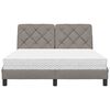 vidaXL Bed with Mattress Taupe 140x200 cm Fabric