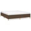 vidaXL Boxspring-s&auml;ngram m&ouml;rkbrun 180x200 cm tyg
