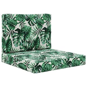 vidaXL Utomhus Soffa Kudde 2 pcs Bladm&ouml;nster Polyester