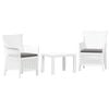 vidaXL Lounge-set med kudde 3 pcs Vit PP
