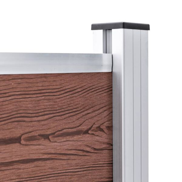vidaXL Staketpanel WPC 180x105 cm brun