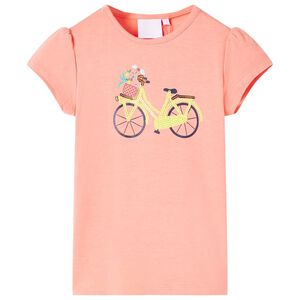 T-shirt f&ouml;r barn neonkorall 116