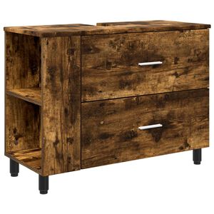 vidaXL Badrums vaskenhet R&ouml;kt ek 80 x 35 x 60 cm Konstruerat tr&auml;