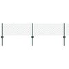 vidaXL St&auml;ngsel med stolpe Gr&ouml;n 0,4 x 25 m St&aring;l och PVC