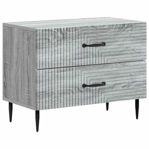 vidaXL Nattduksbord Gr&aring; sonoma-ek 62 x 34,5 x 47,5 cm Konstruerat tr&auml;