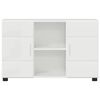 vidaXL Sideboard med hylla FLORIN H&ouml;gblanka vita 88,5 x 30,5 x 55,5 cm