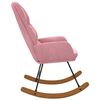 vidaXL Gungstol rosa sammet