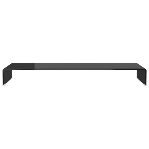 vidaXL TV-bord glas svart 110x30x13 cm