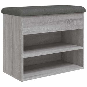 vidaXL Skob&auml;nk gr&aring; sonoma 62x32x50 cm konstruerat tr&auml;