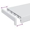 vidaXL F&ouml;nsterbr&auml;da Vit 80 x 25 x 4,5 cm PVC
