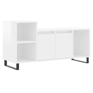 vidaXL Tv-b&auml;nk vit h&ouml;gglans 100x35x55 cm konstruerat tr&auml;