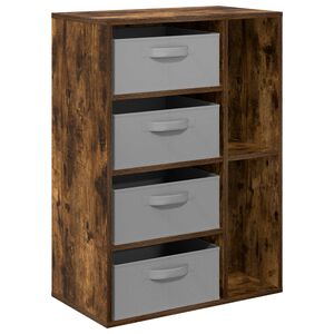vidaXL Sideboard med l&aring;da R&ouml;kt ek 60 x 33,5 x 84 cm