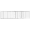 vidaXL Hundbur Silver 600 x 200 x 200 cm Galvaniserat St&aring;l