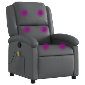 vidaXL Massagef&aring;t&ouml;lj gr&aring; konstl&auml;der