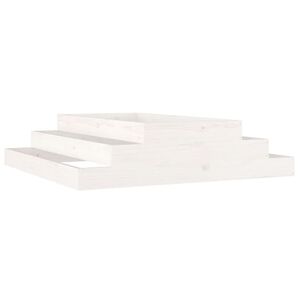 vidaXL Odlingsl&aring;da vit 110x110x27 cm massiv furu