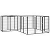 vidaXL Hundbur 18 paneler svart 50x100 cm pulverlackerat st&aring;l