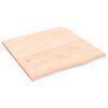 vidaXL Bordsskiva 60x60x2 cm obehandlad massiv ek
