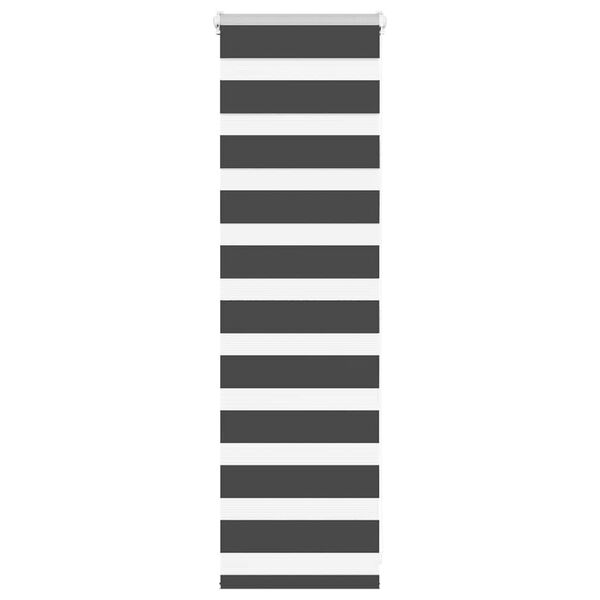 vidaXL Rullgardin zebra svart 50x100 cm tyg bredd 45,9 cm polyester