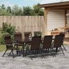 vidaXL Tr&auml;dg&aring;rdsm&ouml;belset 9 pcs Brun Poly rattan