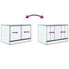 vidaXL Reptil- och amfibiehabitat med lagring Vit 60 x 40 x 40 cm Glas