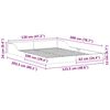 vidaXL Sängram Vit 120 x 200 cm Massiv furu