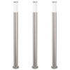 vidaXL Pollare 3 st 110 cm rostfritt st&aring;l IP44