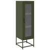 vidaXL Highboard olivgr&ouml;n 36x39x123 cm kallvalsat st&aring;l