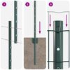 vidaXL Stängsel med stolpe Grön 1,5 x 10 m Stål och PVC