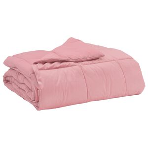 vidaXL Sommar Duvet Quiltad Rosa 140 x 200 cm Mikrofiber