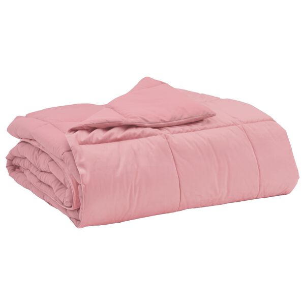 vidaXL Sommar Duvet Quiltad Rosa 140 x 200 cm Mikrofiber