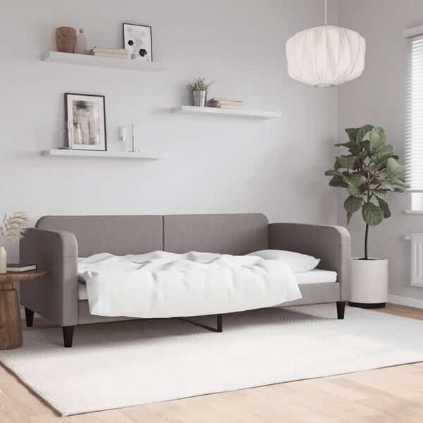 vidaXL Dagb&auml;dd taupe 90x200 cm tyg