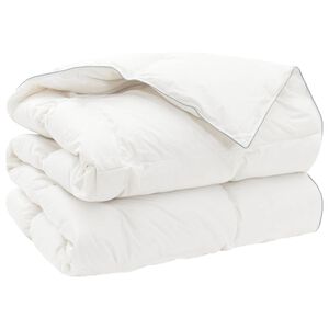 vidaXL Dunt&auml;cke FULDA 200 x 220 cm 4 &aring;rstider 210 GSM 90% G&aring;sdun Vit