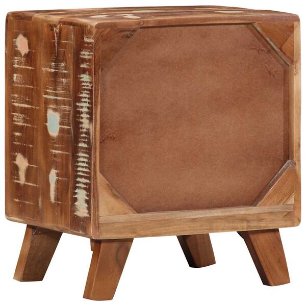 vidaXL S&auml;ngbord 2 st 40x32x46 cm massivt tr&auml; &aring;tervunnet