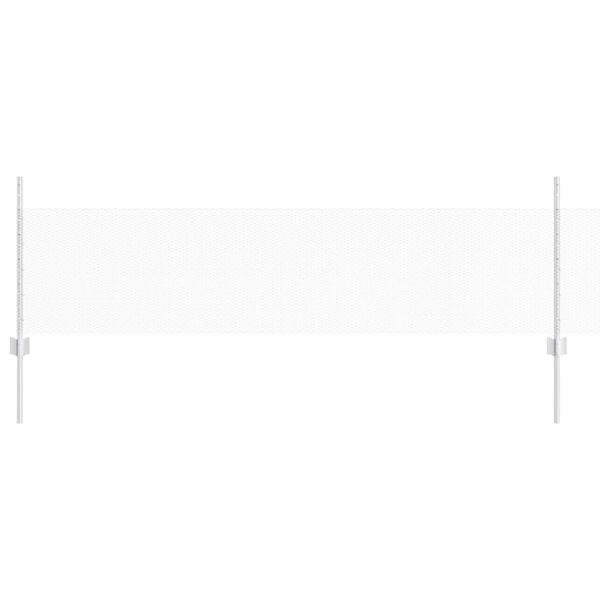 vidaXL St&auml;ngsel med stolpe Silver 0,5 x 10 m St&aring;l