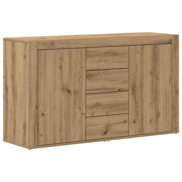 vidaXL Sideboard med l&aring;da Artisan Ek 120 x 36 x 69 cm Konstruerat tr&auml;