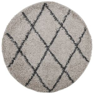 vidaXL Ryamatta PAMPLONA l&aring;ng lugg modern beige & antracit &Oslash; 80 cm